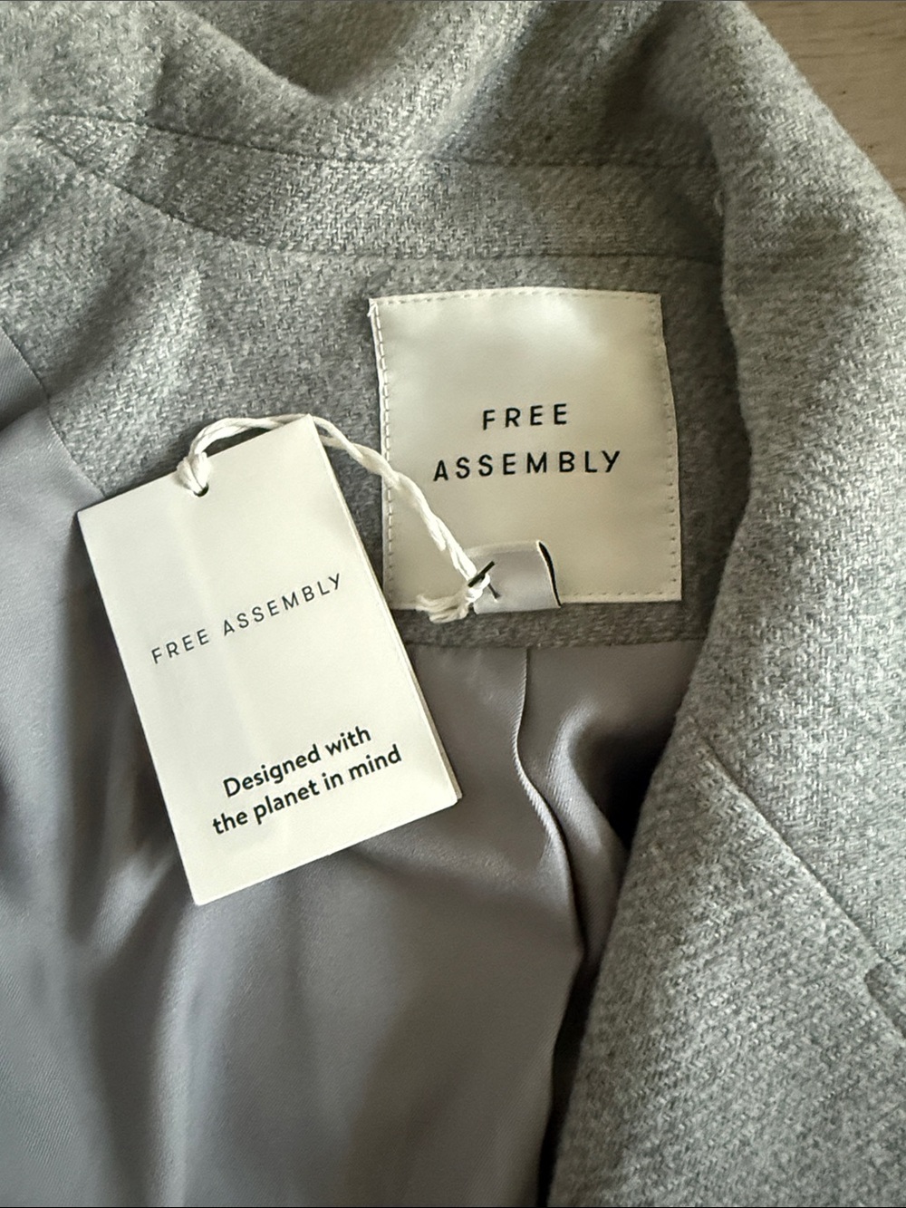 Free Assembly Women's Single Breasted Blazer with Ribbed Sweater Cuffs Size S - Picture 2 of 4